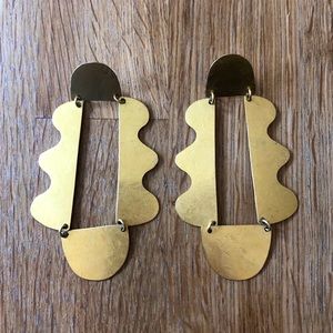 Annie Costello Brown Matisse Earrings in Gold